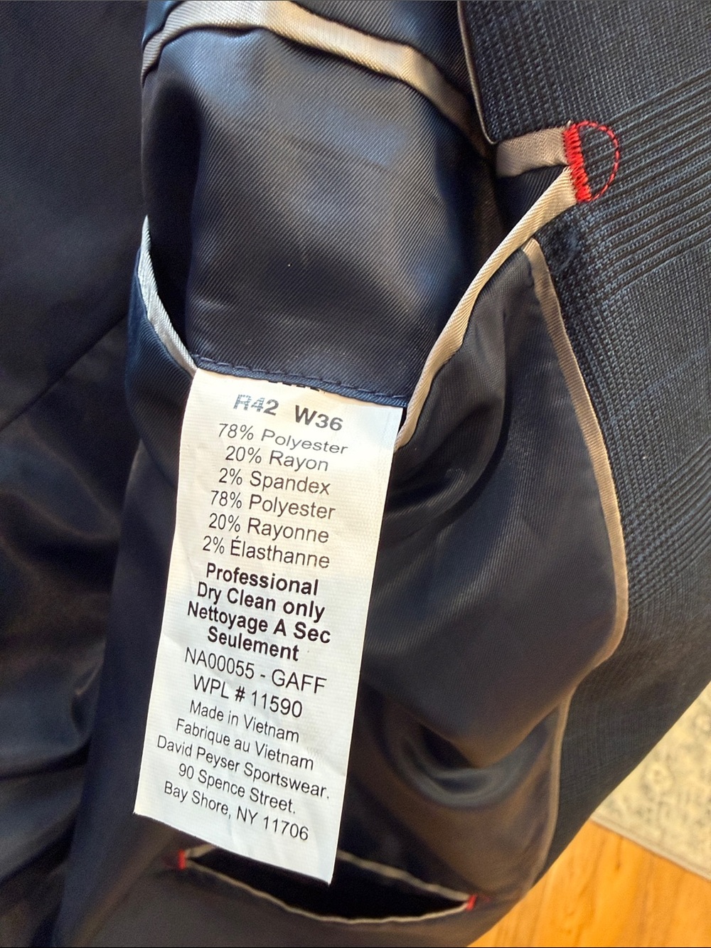 Nautica Men's Blue Windowpane Sport Coat - Picture 7 of 9